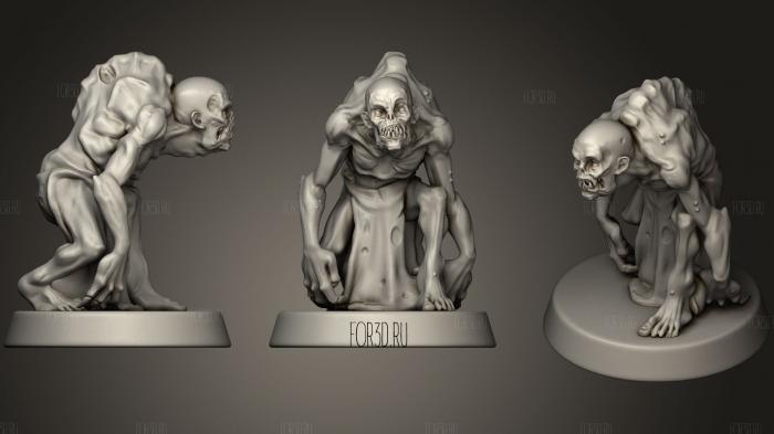 Ghoul 3d stl for CNC